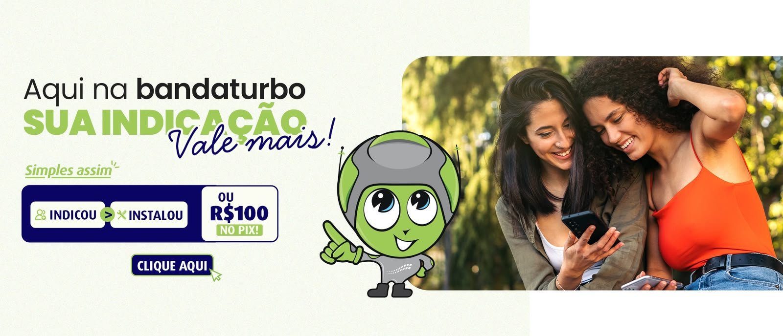 Indique e Ganhe Bandaturbo: indicou, instalou, você ganha R$ 100 no Pix.